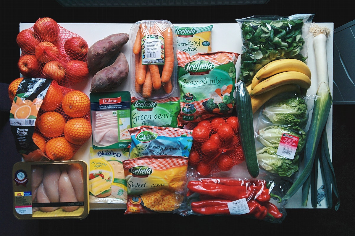 Healthy groceries on the table