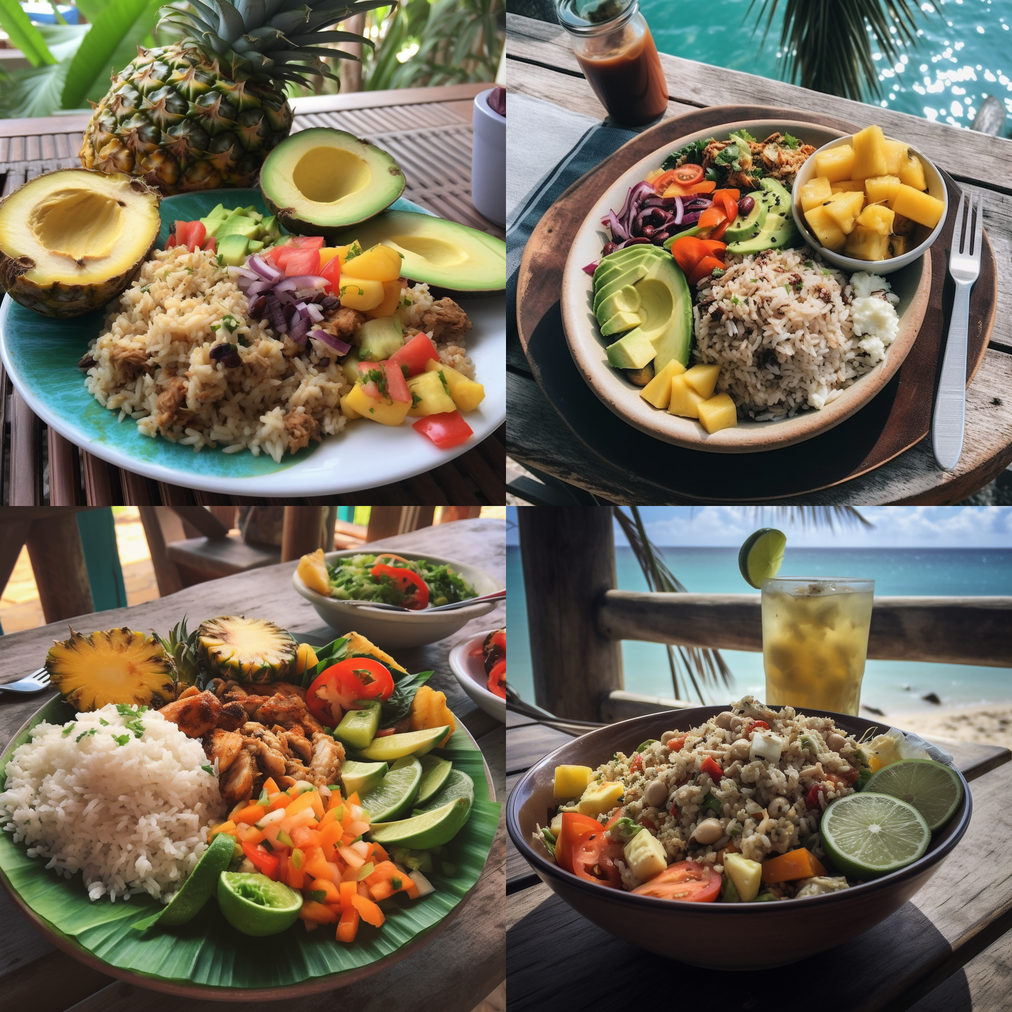 Healthy Spring Tropical Lunch Plan for the week of April 22 2023 to April 28 2023