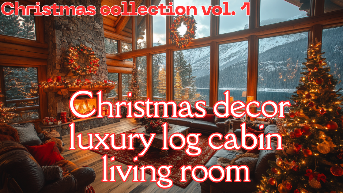 Christmas Décor Ideas – Luxury Log Cabin Living Room